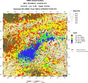 regional historical seismicity
