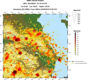 regional magnitude historical seismicity
