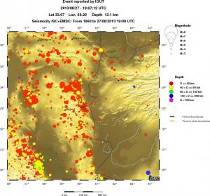 regional historical seismicity