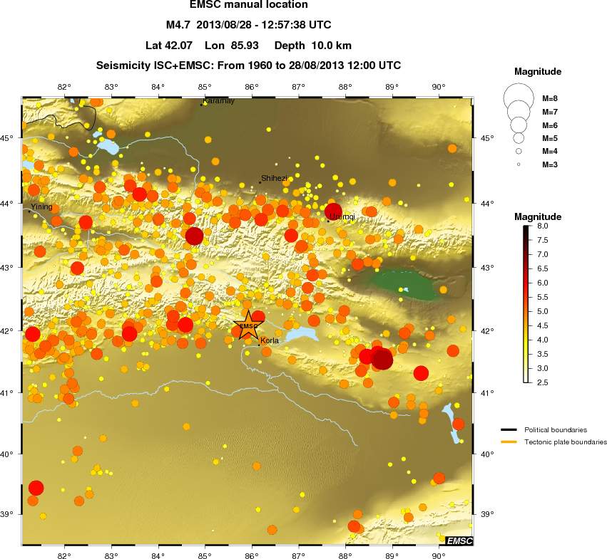 regional magnitude historical seismicity