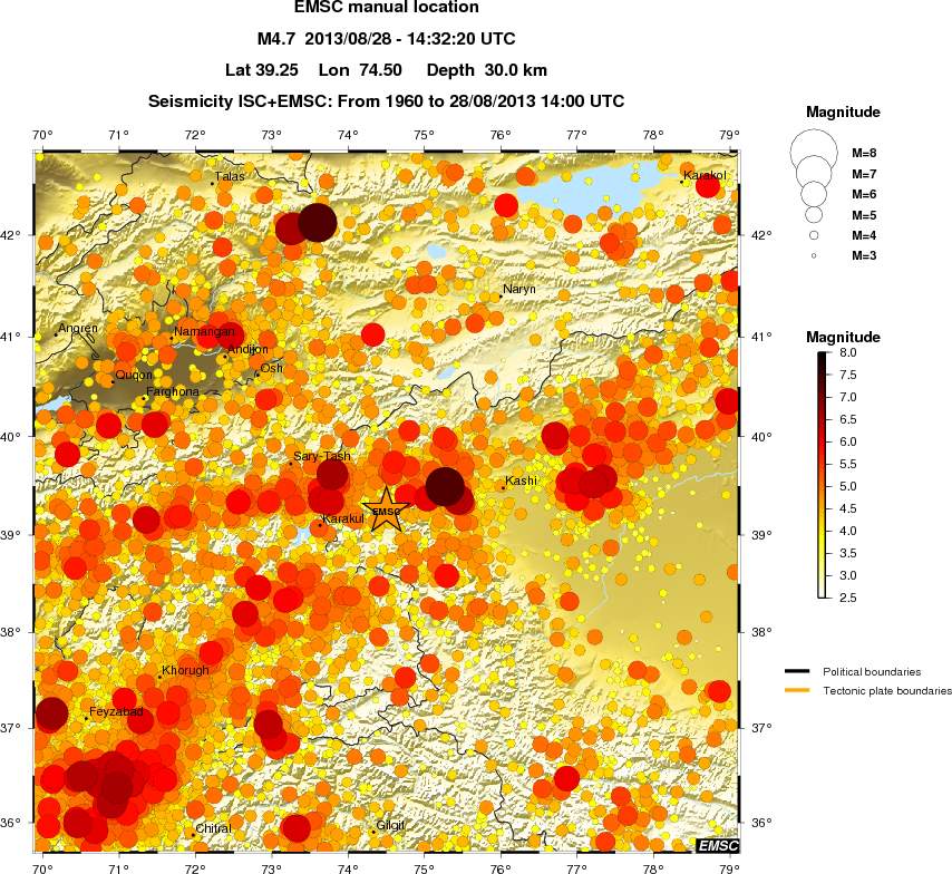 regional magnitude historical seismicity