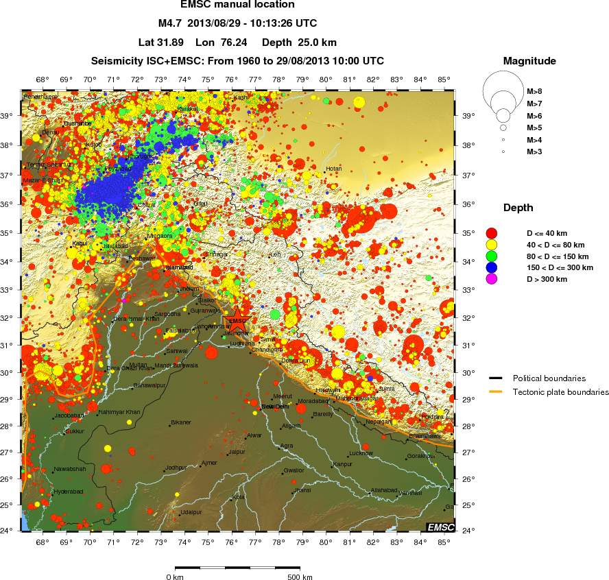 wide historical seismicity