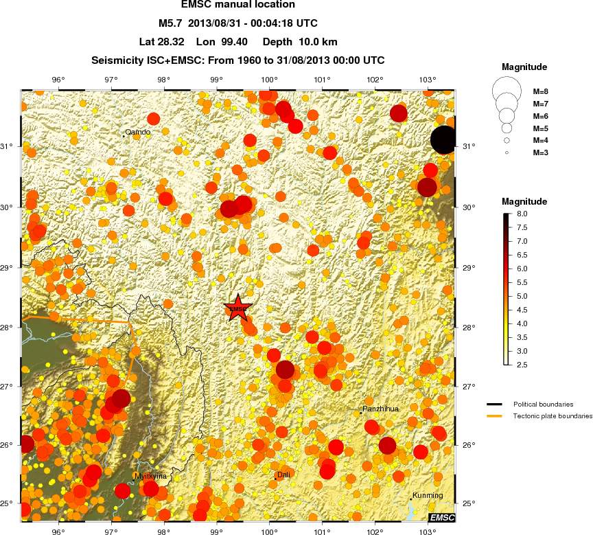 regional magnitude historical seismicity
