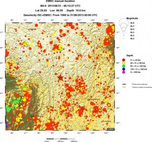 regional historical seismicity