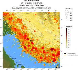 regional magnitude historical seismicity