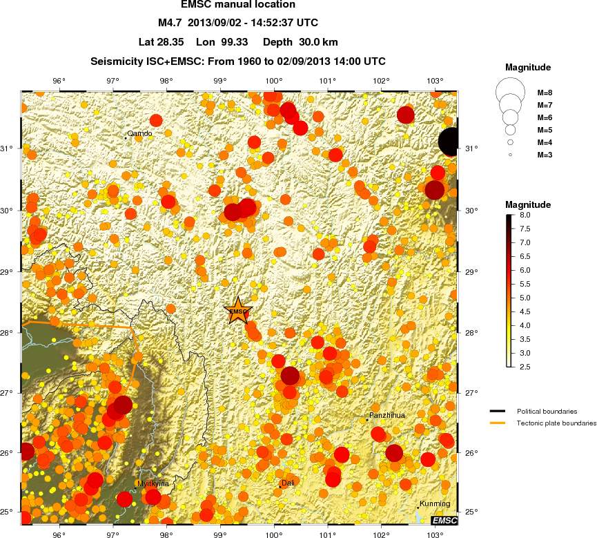 regional magnitude historical seismicity
