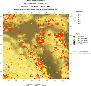 regional historical seismicity