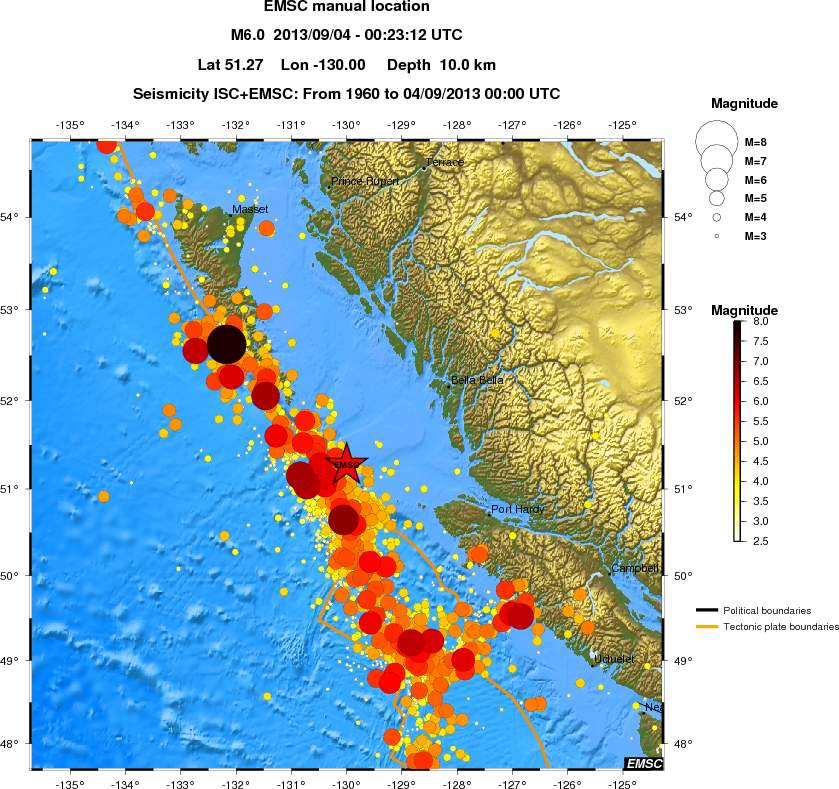 regional magnitude historical seismicity