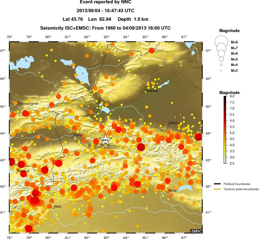 regional magnitude historical seismicity