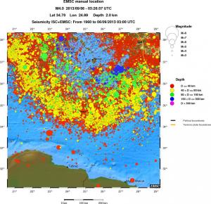 regional historical seismicity