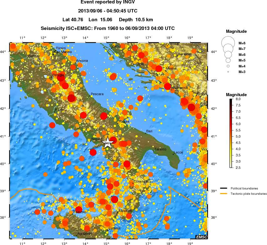 regional magnitude historical seismicity