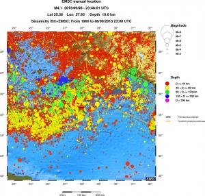 regional historical seismicity