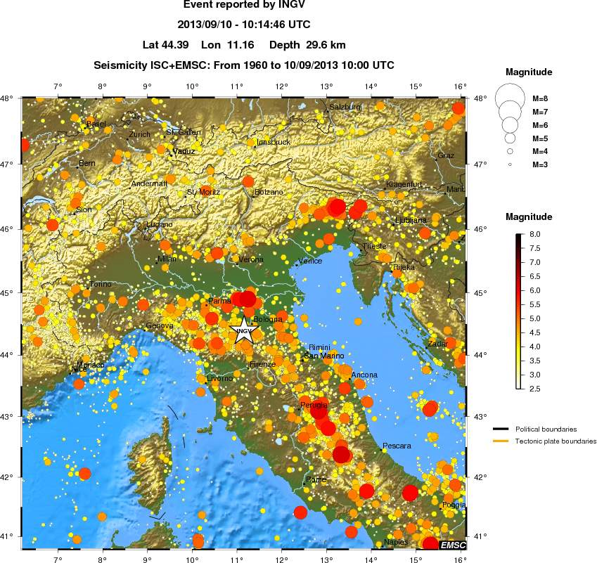 regional magnitude historical seismicity