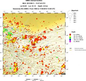 regional historical seismicity