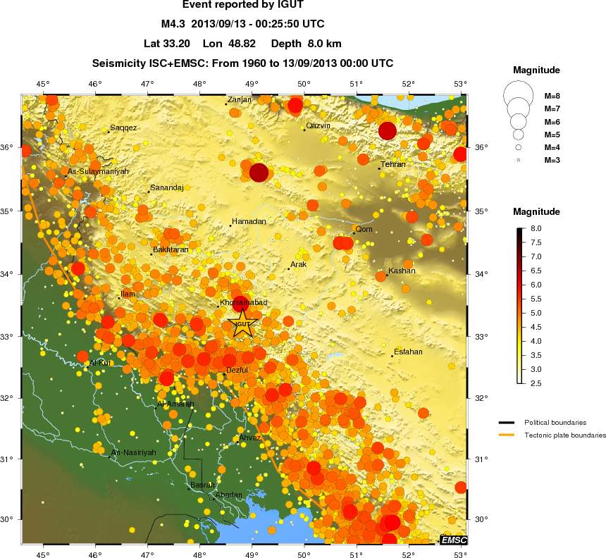 regional magnitude historical seismicity