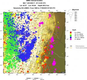 regional historical seismicity