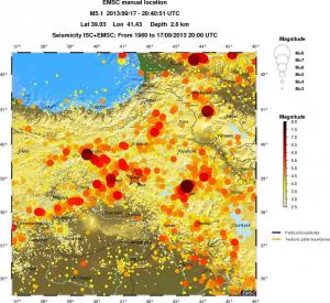 regional magnitude historical seismicity