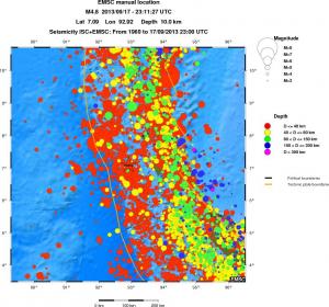 regional historical seismicity
