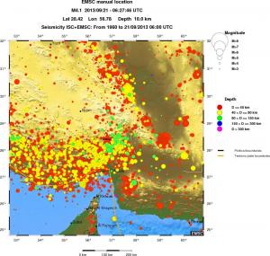 regional historical seismicity