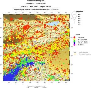 regional historical seismicity