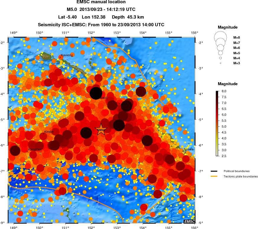 regional magnitude historical seismicity