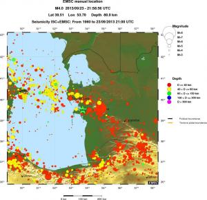 regional historical seismicity