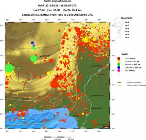 regional historical seismicity