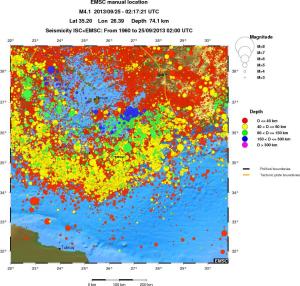 regional historical seismicity