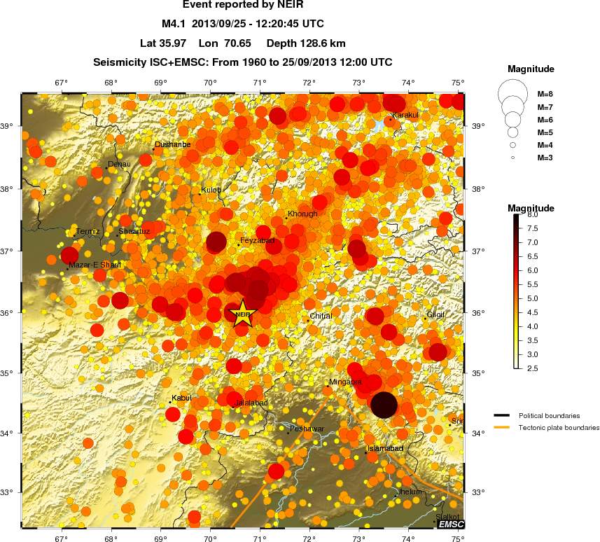 regional magnitude historical seismicity