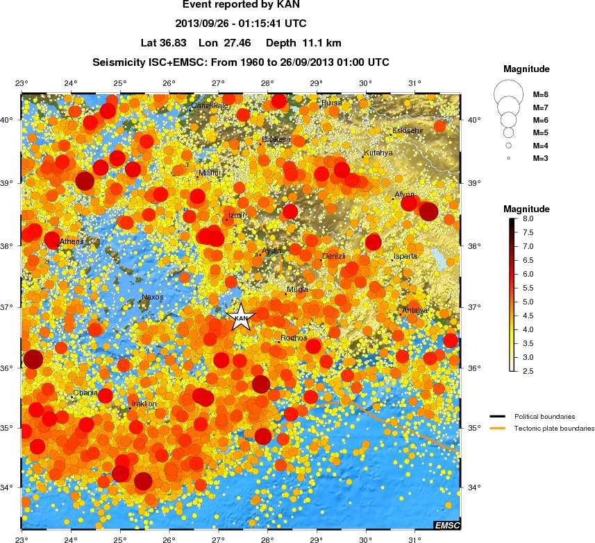 regional magnitude historical seismicity