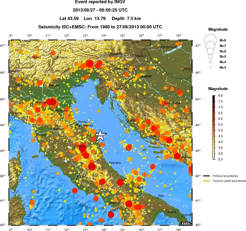 regional magnitude historical seismicity