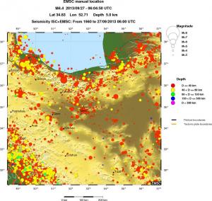 regional historical seismicity