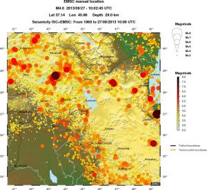 regional magnitude historical seismicity