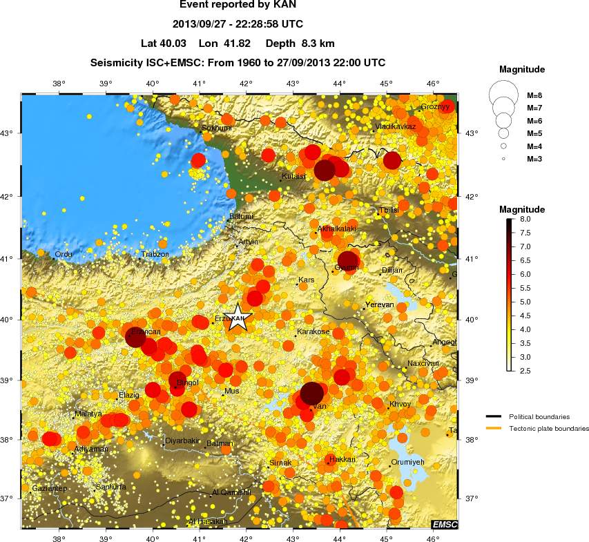 regional magnitude historical seismicity