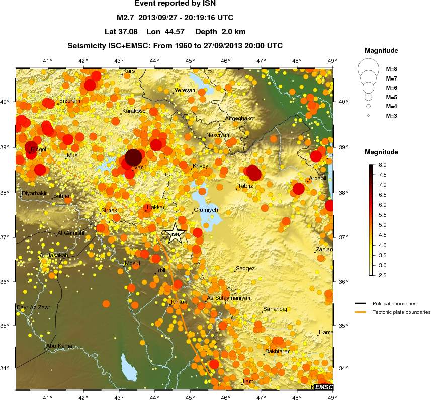 regional magnitude historical seismicity