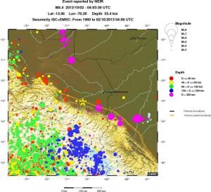 regional historical seismicity