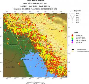 regional historical seismicity