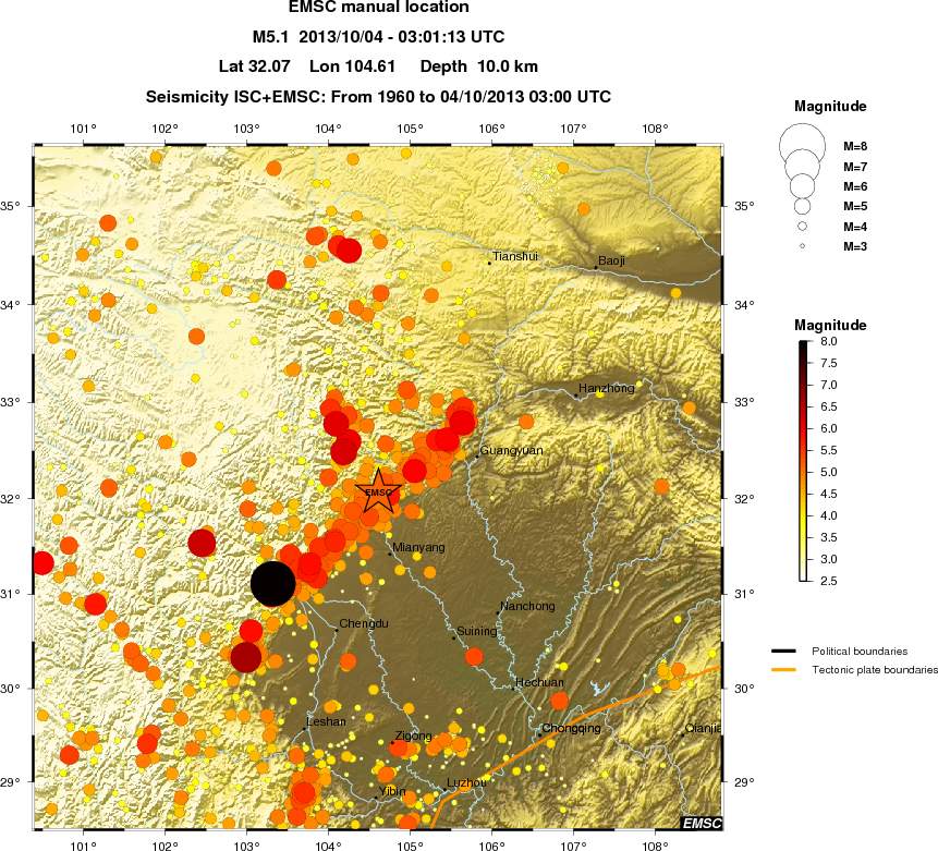 regional magnitude historical seismicity