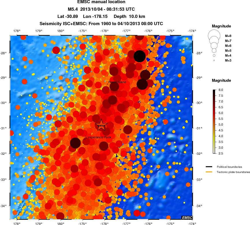 regional magnitude historical seismicity