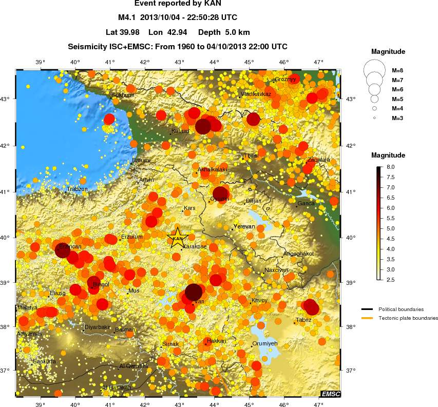 regional magnitude historical seismicity