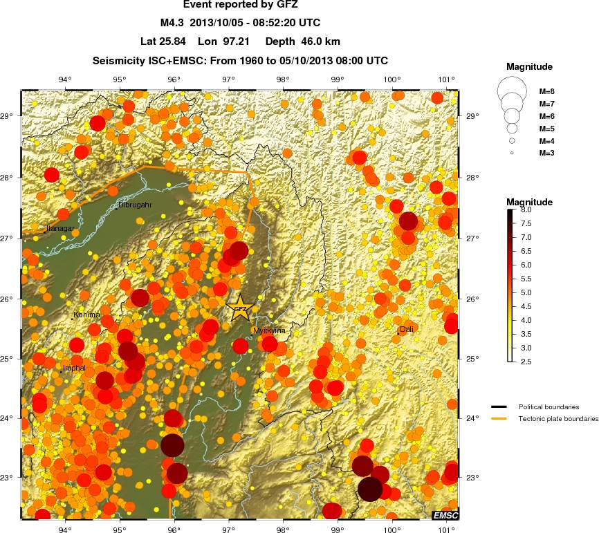 regional magnitude historical seismicity