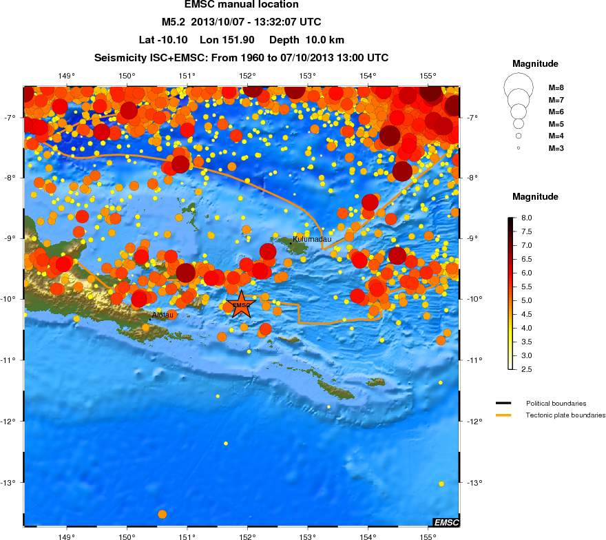regional magnitude historical seismicity