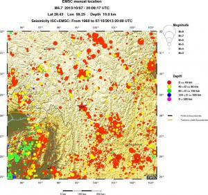 regional historical seismicity