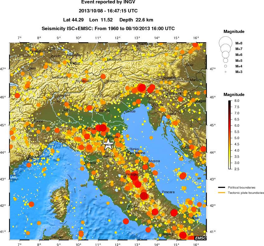 regional magnitude historical seismicity