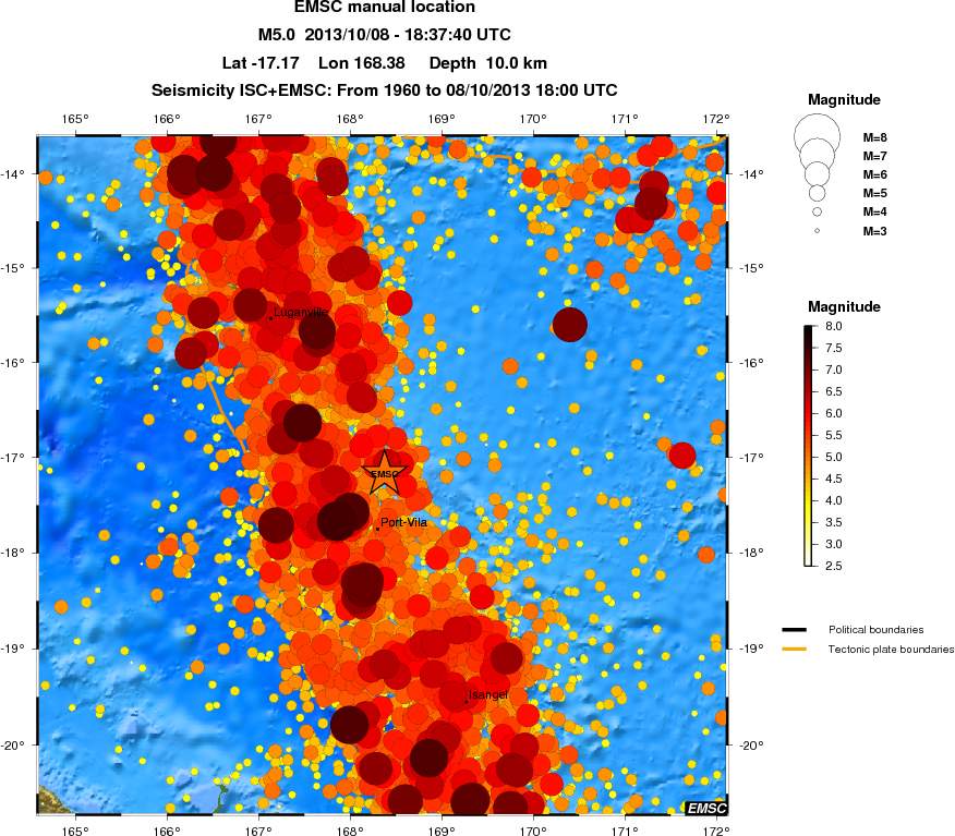 regional magnitude historical seismicity