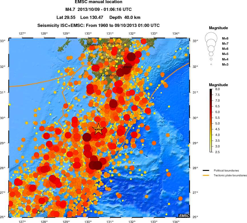 regional magnitude historical seismicity