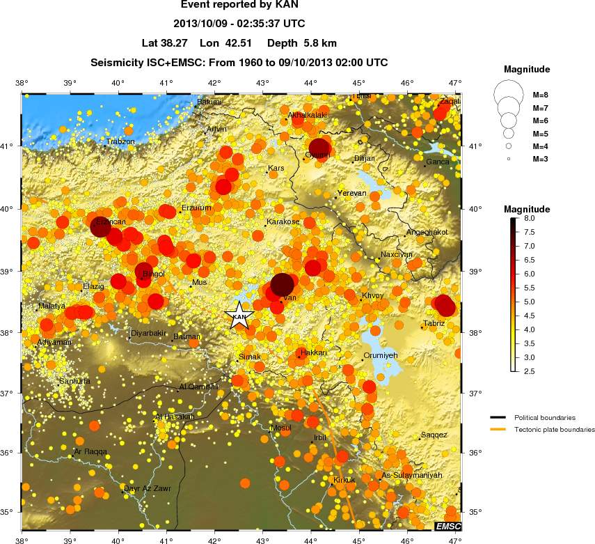 regional magnitude historical seismicity