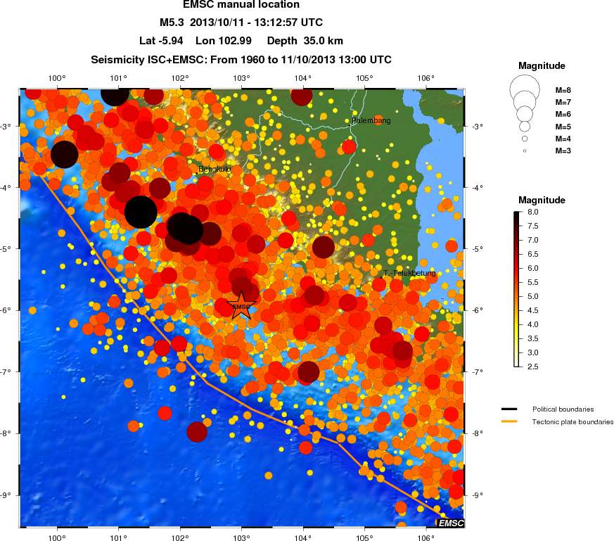 regional magnitude historical seismicity