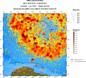 regional magnitude historical seismicity