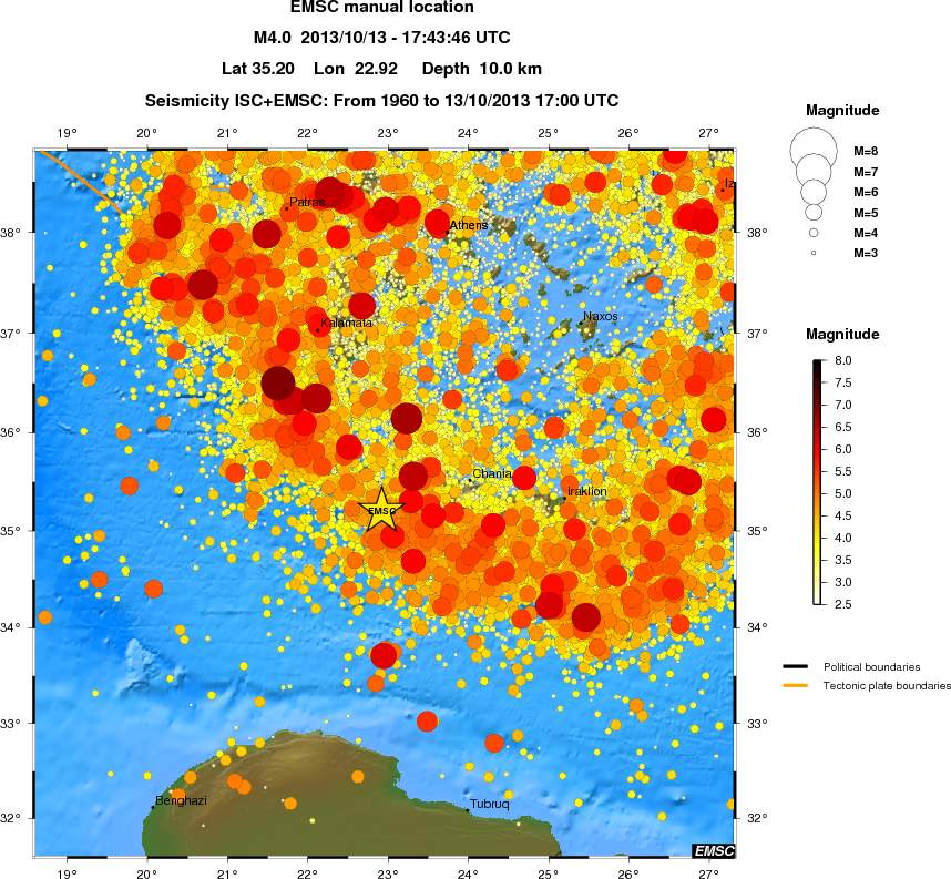 regional magnitude historical seismicity